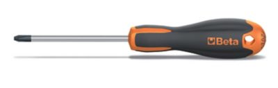 Beta Tools 1202E Evox Phillips Screwdriver, Chrome-Plated, Black Tip, PH2, OAL 220mm