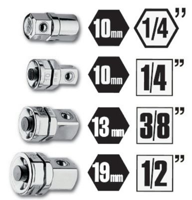 Image showing  123/K4 Set of 4 Adapters for Ratchets