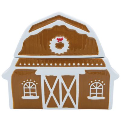 Red Shed 10.5 in. Gingerbread Cookie Jar