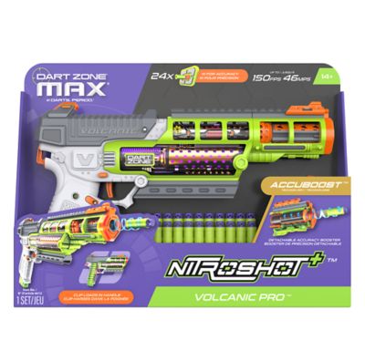 Image showing  Nitroshot+ Volcanic Pro Blaster - Clip-fed Half-Length Dart Blaster - 14+