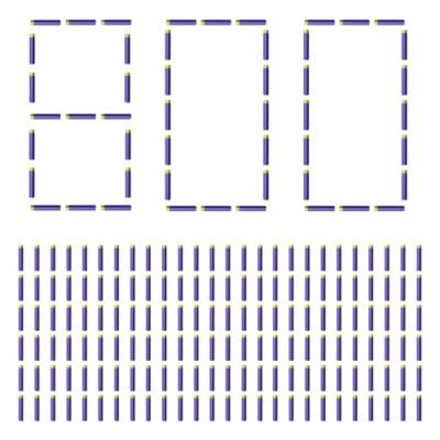 Image showing  Nitroshot 800 ct. Full-Length Foam Dart Refill - Universal Foam Darts