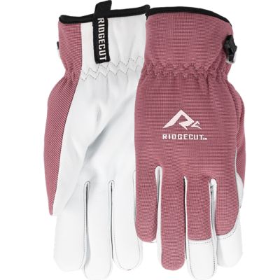 Ridgecut Women's Insulated Water-Resistant Goatskin Leather Winter Gloves, 1 Pair