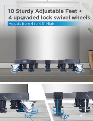 Image showing 6 th Black & Decker Multi-Functional Appliance Stand with Wheels