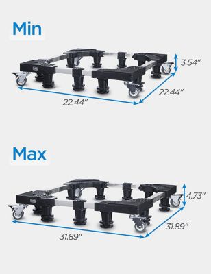 Image showing 7 th Black & Decker Multi-Functional Appliance Stand with Wheels