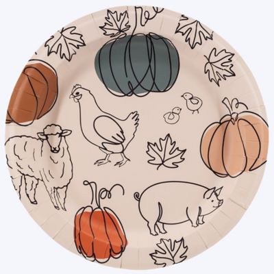 Red Shed Grateful Paper Plates, 10.5 in., 20 pk.
