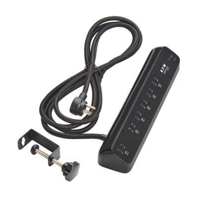 Image showing 5 th Tripp Lite 6-AC Outlet and 2-USB Port Protect It Desk Clamp Surge Protector Power Strip, 10 ft. Braided Cord