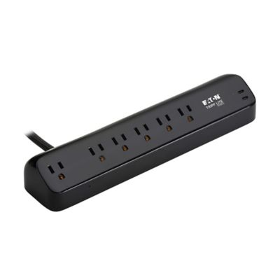 Image showing 8 th Tripp Lite 6-AC Outlet and 2-USB Port Protect It Desk Clamp Surge Protector Power Strip, 10 ft. Braided Cord