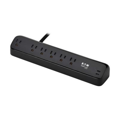 Image showing 9 th Tripp Lite 6-AC Outlet and 2-USB Port Protect It Desk Clamp Surge Protector Power Strip, 10 ft. Braided Cord