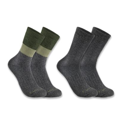 Carhartt Midweight Synthetic-Wool Blend Colorblock Crew Sock