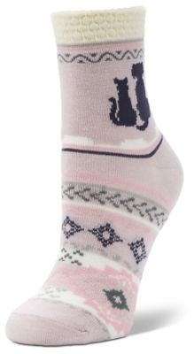 Little Hotties Cat Dog Double Layer Crew Socks, 1 Pair