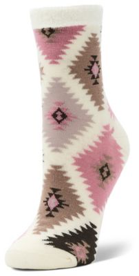 Little Hotties Aztec Checkerboard Double Layer Crew Socks, 1 Pair