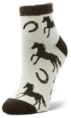 Little Hotties Horse And Shoe Double Layer Quarter Socks, 1 Pair