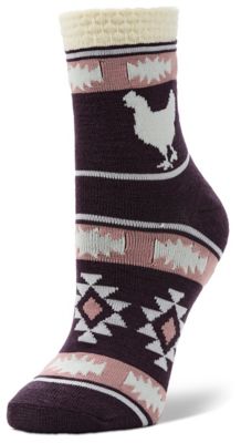 Little Hotties Chicken Aztec Double Layer Crew Socks, 1 Pair