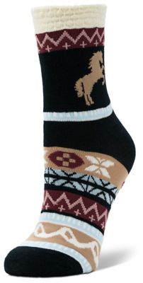Little Hotties Horse Bands Double Layer Crew Socks, 1 Pair