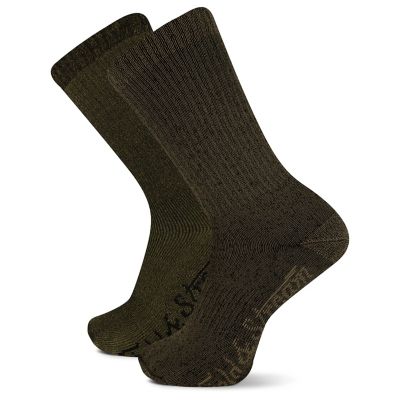 Field & Stream Mens Polyester/Merino Wool Blend Boot Crew Socks, 2-Pairs