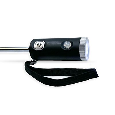 Image showing  41 in. Black Reverse Folding Windproof Pocket Umbrella With LED Flashlight