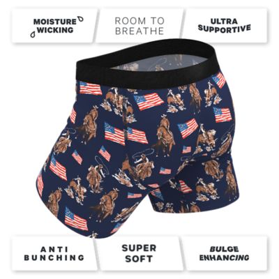 Image showing  Americana Cowboy Ball Hammock Pouch Underwear With Fly