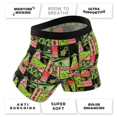 Image showing  Retro-Futuristic Alien Ball Hammock Pouch Underwear With Fly