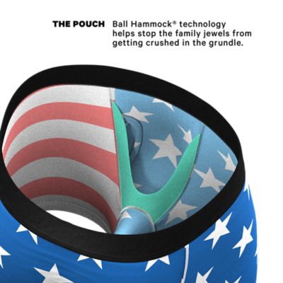 Image showing  American Flag Ball Hammock Pouch Underwear With Fly