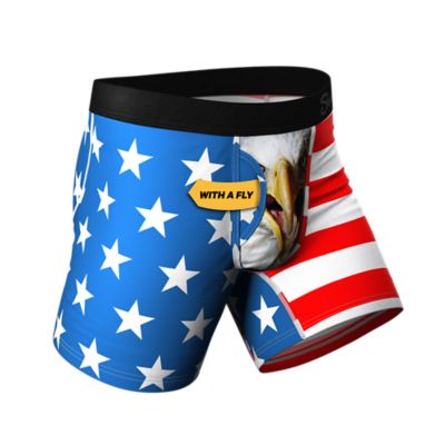 Image showing  American Flag Ball Hammock Pouch Underwear With Fly