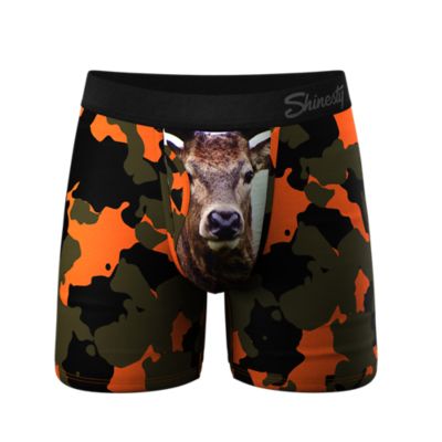 Shinesty Orange Camo Deer Ball Hammock Pouch Underwear With Fly