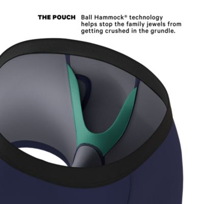 Image showing  Navy Ball Hammock Pouch Underwear With Fly