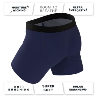 Image showing  Navy Ball Hammock Pouch Underwear With Fly