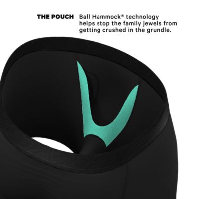 Image showing  Black Ball Hammock Pouch Underwear With Fly