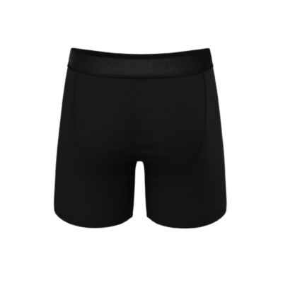 Image showing  Black Ball Hammock Pouch Underwear With Fly