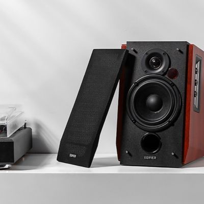 Image showing  66 W Amplified Bluetooth Bookshelf Speaker System with Sub Out and Remote