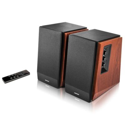 Image showing  66 W Amplified Bluetooth Bookshelf Speaker System with Sub Out and Remote