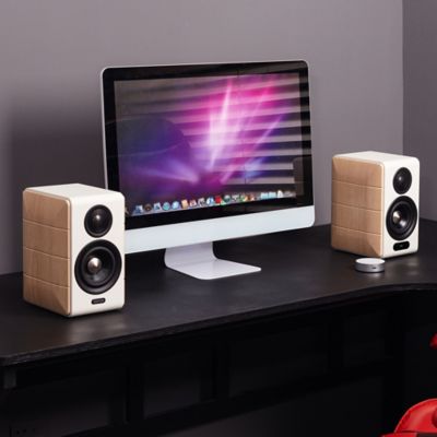 Image showing  88 W Amplified Bluetooth Bookshelf Speaker System with Sub Out and Remote