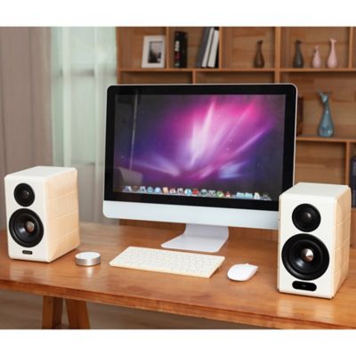 Image showing  88 W Amplified Bluetooth Bookshelf Speaker System with Sub Out and Remote