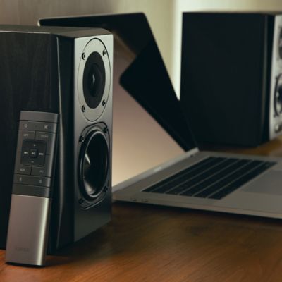 Image showing 8 th Edifier Amplified Bluetooth 2.1 Bookshelf Speakers with Subwoofer and Remote