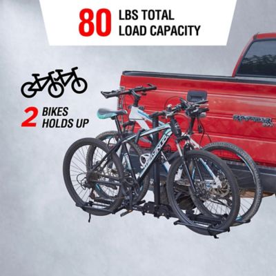 Image showing  80 lb. Capacity Foldable Hitch-Mount Platform 2-Bike Car Rack