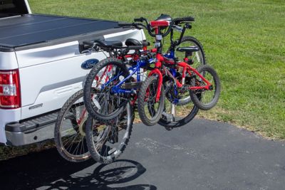 Image showing 7 th Uriah Products 120 lb. Hitch-Mounted Folding 4-Bike Carrier Fits All Vehicles 1.25-2 in. Hitches