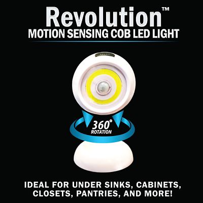 Image showing  Revolution Rotatable COB LED Motion Activated Magnetic Spotlight 3 pk.