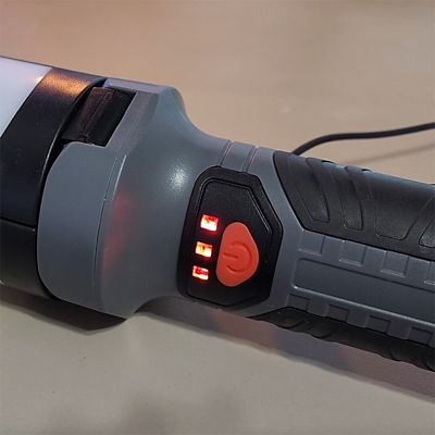 Image showing  Gray 3 Panel 800 Lumen Rechargeable Work Light