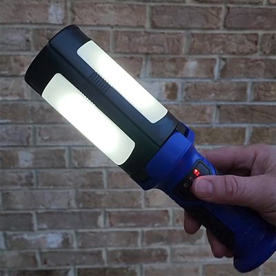 Image showing  Blue 3 Panel 800 Lumen Rechargeable Work Light
