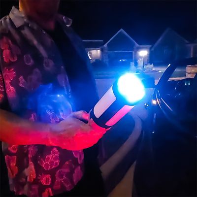 Image showing  Blue 3 Panel 800 Lumen Rechargeable Work Light