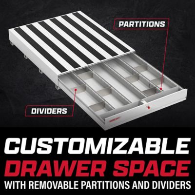 Image showing 7 th Weather Guard PACK RAT Steel Truck Storage Drawer Unit, White, 60 in. x 48 in. x 9.5 in.