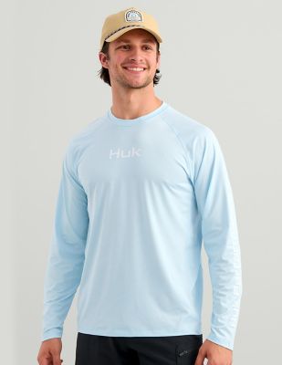 Huk Airweight Long Sleeve Crew, Blue