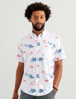 Huk Men's Kona Printed Short-Sleeve Button Down Shirt