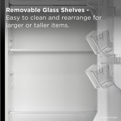 Image showing  3.1 cu. ft. Compact Refrigerator without Freezer, Black