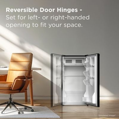 Image showing  3.1 cu. ft. Compact Refrigerator without Freezer, Black