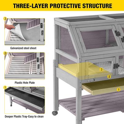 Image showing  Large Guinea Pig Cages, Wooden Guinea Pig Habitat