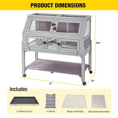Image showing 6 th Aivituvin Large Guinea Pig Cages,Wooden Guinea Pig Habitat