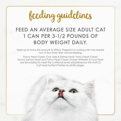 Image showing 5 th Purina Fancy Feast Seafood Classic Pate Collection Grain-Free Wet Cat Food Variety Pack