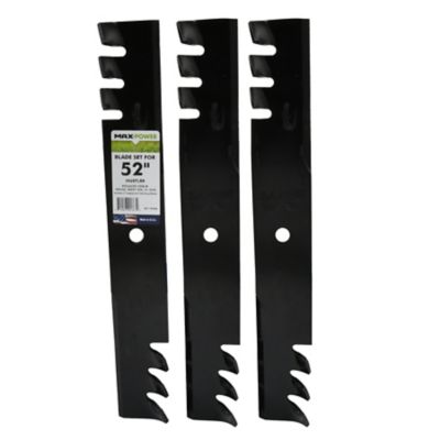 MaxPower 3 Commercial Mulching Blade Set for 52 in. Hustler Mowers, Replaces OEM numbers 30227-52X, 785436, 51-2220