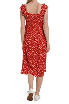 Image showing 1 th Vintage Threads Woman Midi Dress Flutter Sleeve